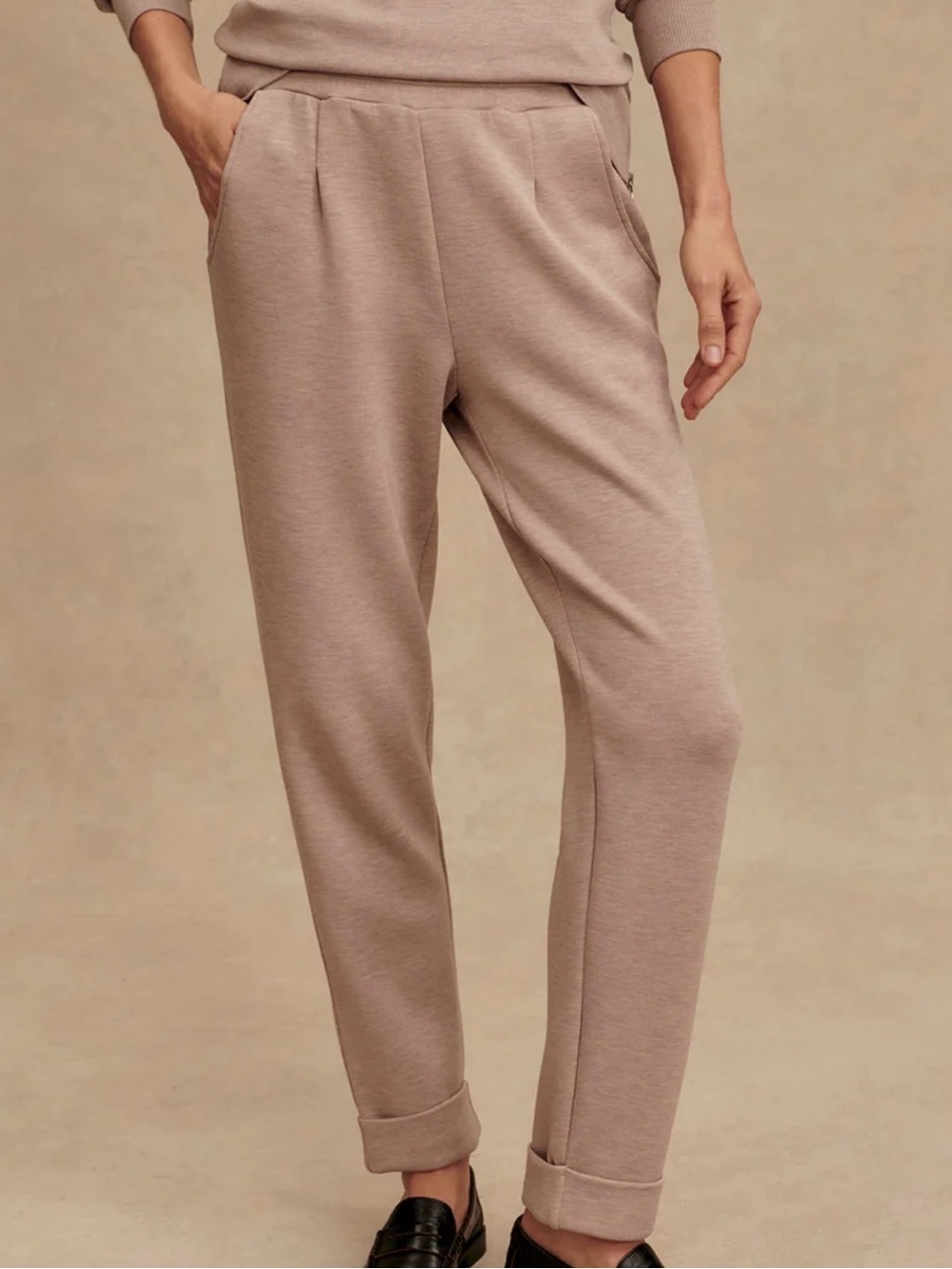 Double soft lavender joggers